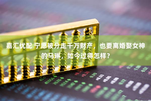 嘉汇优配 宁愿被分走千万财产，也要离婚娶女神的马琳，如今过得怎样？